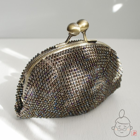 Ba-ba handmade Seedbeads crochet pouch No.1422 第5張的照片