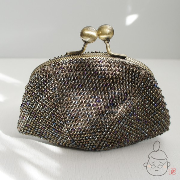 Ba-ba handmade Seedbeads crochet pouch No.1422 第6張的照片