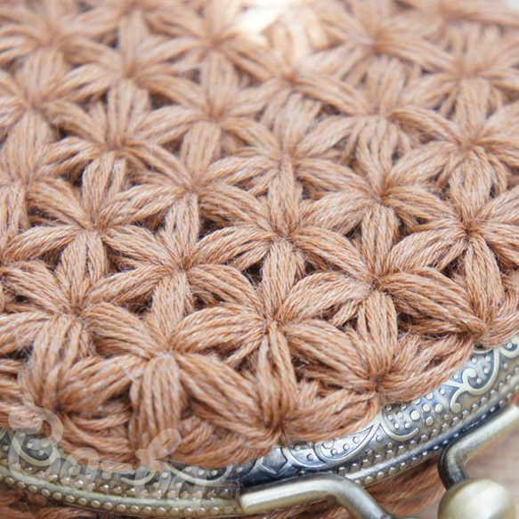 Ba-ba handmade Jasmine Stitch crochet coinpurse No.C1397 第2張的照片