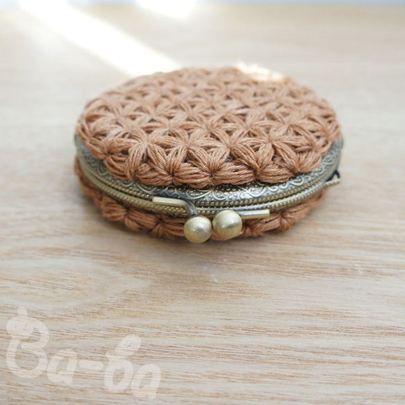 Ba-ba handmade Jasmine Stitch crochet coinpurse No.C1397 第3張的照片