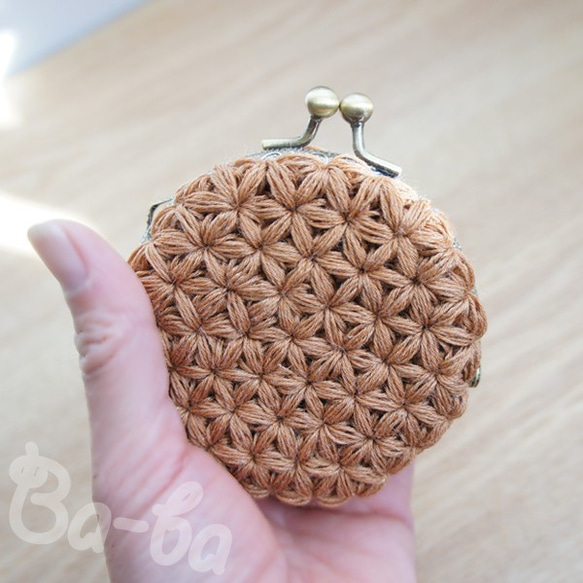 Ba-ba handmade Jasmine Stitch crochet coinpurse No.C1397 第4張的照片