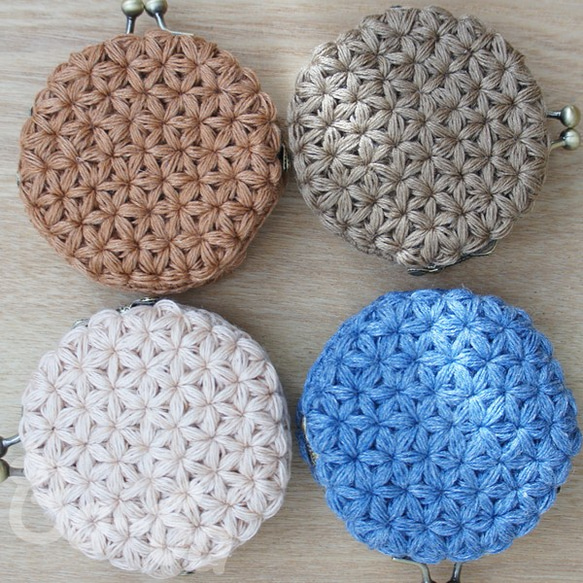 Ba-ba handmade Jasmine Stitch crochet coinpurse No.C1397 第6張的照片