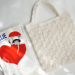 Ba-ba handmade Pattern knitted multi tote bag No.MB7 第1張的照片