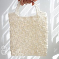 Ba-ba handmade Pattern knitted multi tote bag No.MB7 第5張的照片