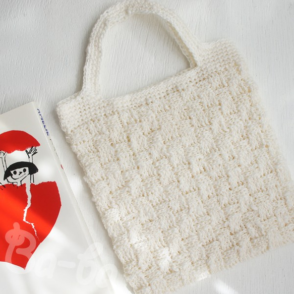 Ba-ba handmade Pattern knitted multi tote bag No.MB7 第6張的照片