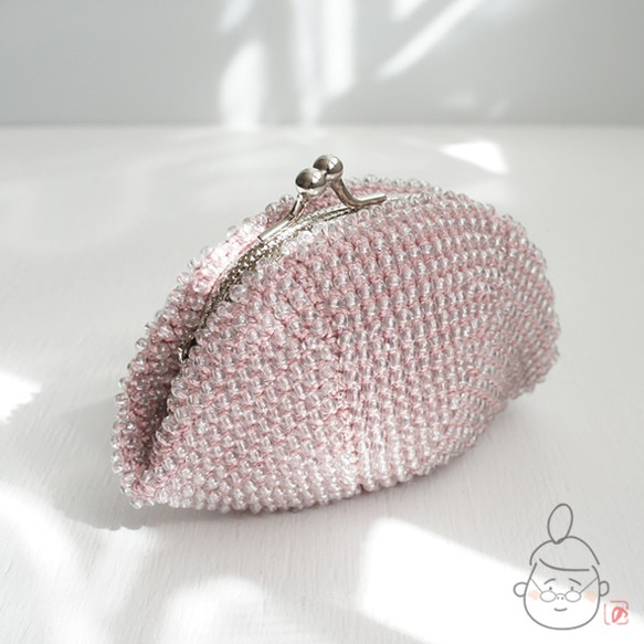 Ba-ba handmade Beads crochet pouch No.1439 第2張的照片