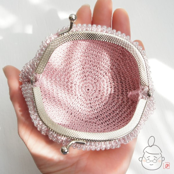 Ba-ba handmade Beads crochet pouch No.1439 第8張的照片