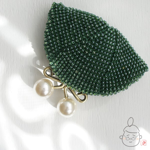 Ba-ba handmade Beads crochet pouch No.1441 第1張的照片