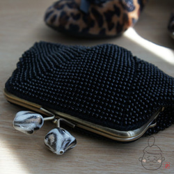 Ba-ba handmade Beads crochet pouch No.1377 第1張的照片