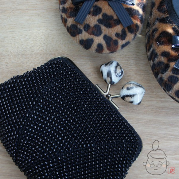 Ba-ba handmade Beads crochet pouch No.1377 第2張的照片