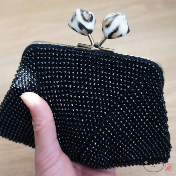 Ba-ba handmade Beads crochet pouch No.1377 第7張的照片