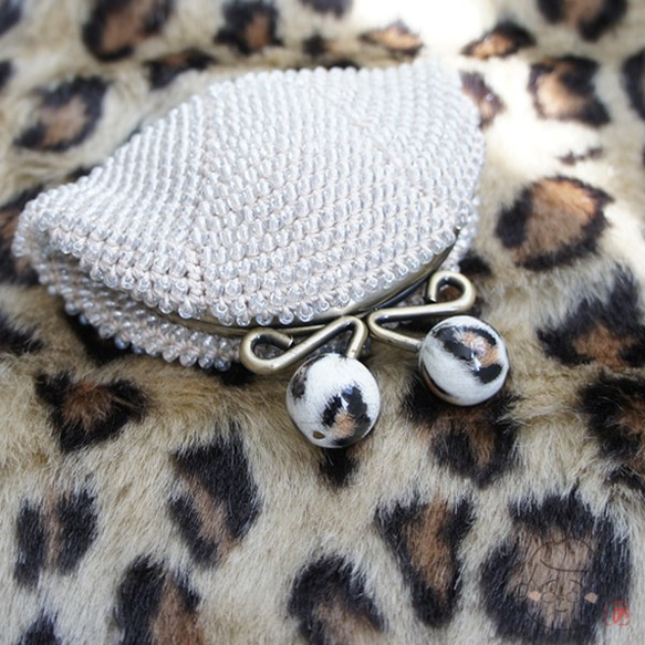 Ba-ba handmade Beads crochet coinpurse No.1386 第3張的照片