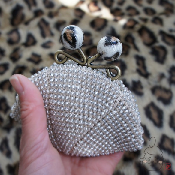 Ba-ba handmade Beads crochet coinpurse No.1386 第7張的照片