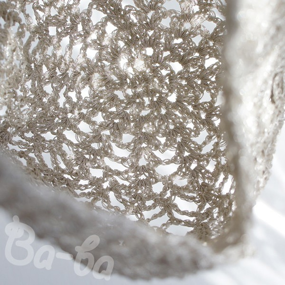 Ba-ba handmade Openwork knitting multi bag No.MB12 第4張的照片