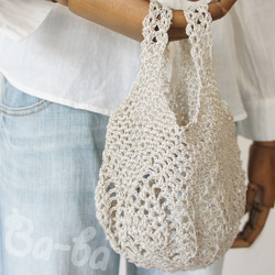 Ba-ba handmade Openwork knitting multi bag No.MB12 第8張的照片