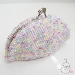 Ba-ba handmade Beads crochet pouch No.1445 第5張的照片