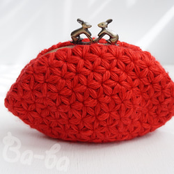 Ba-ba handmade Jasmine Stitch crochet pouch No.C1437 第4張的照片