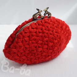 Ba-ba handmade Jasmine Stitch crochet pouch No.C1437 第5張的照片