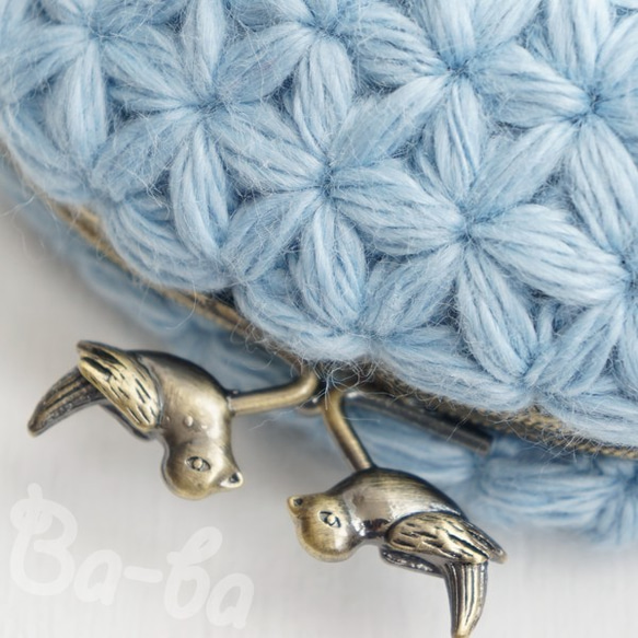 Ba-ba handmade Jasmine Stitch crochet pouch No.C1436 第2張的照片