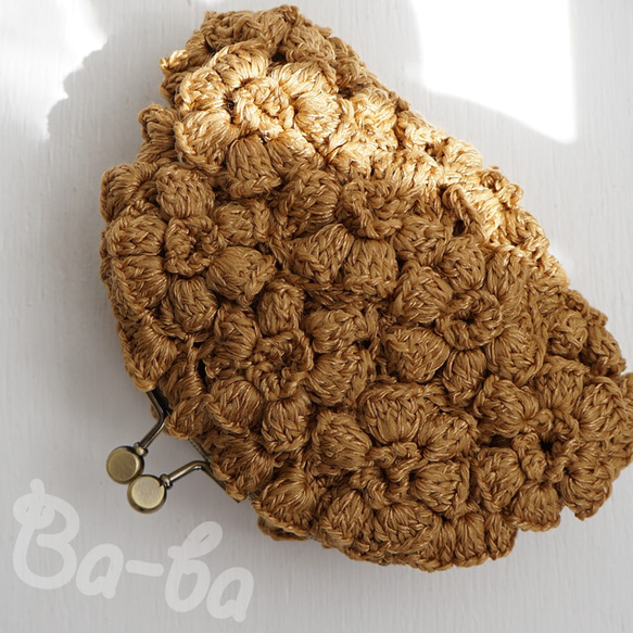 Ba-ba handmade Poppy puff knitting pouch  No.C1452 第1張的照片