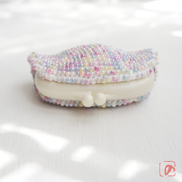 Ba-ba handmade Beads crochet pouch No.1452 第2張的照片