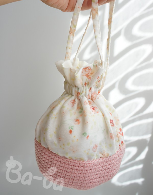 Ba-ba handmade mini drawstring bag  No.K22 第9張的照片