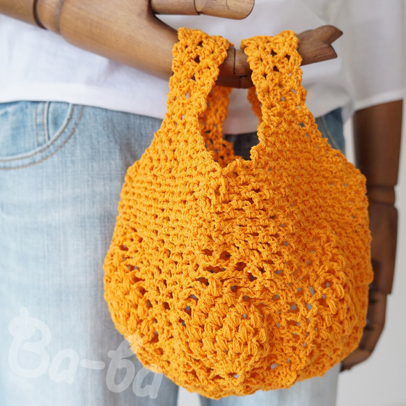 Ba-ba handmade Openwork knitting multi bag No.MB15 第1張的照片