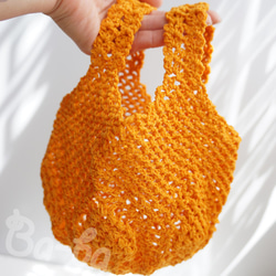 Ba-ba handmade Openwork knitting multi bag No.MB15 第8張的照片