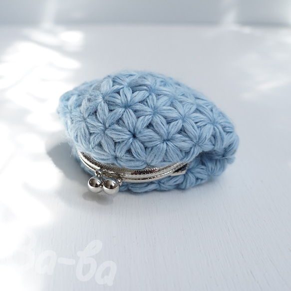 Ba-ba handmade Jasmine Stitch crochet mini-coinpurse No.C144 第6張的照片