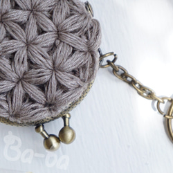 Ba-ba handmade Jasmine Stitch crochet coinpurse No.C1449 第4張的照片