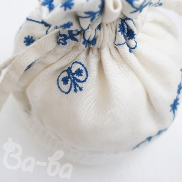 Ba-ba handmade mini drawstring bag  No.K10 第3張的照片