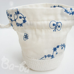 Ba-ba handmade mini drawstring bag  No.K10 第6張的照片