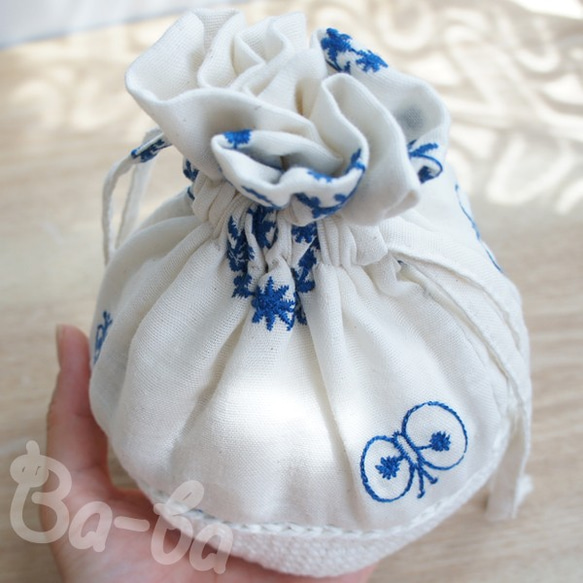 Ba-ba handmade mini drawstring bag  No.K10 第9張的照片