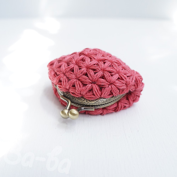 Ba-ba handmade Jasmine Stitch crochet coinpurse No.C1447 第3張的照片