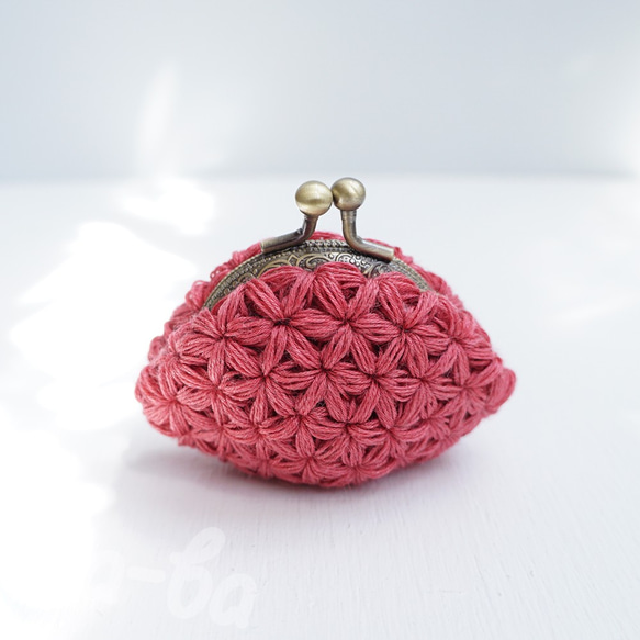 Ba-ba handmade Jasmine Stitch crochet coinpurse No.C1447 第5張的照片