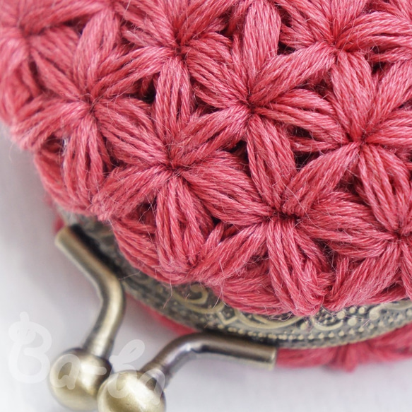 Ba-ba handmade Jasmine Stitch crochet coinpurse No.C1447 第6張的照片