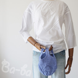 Ba-ba handmade Openwork knitting multi bag No.MB16 第10張的照片