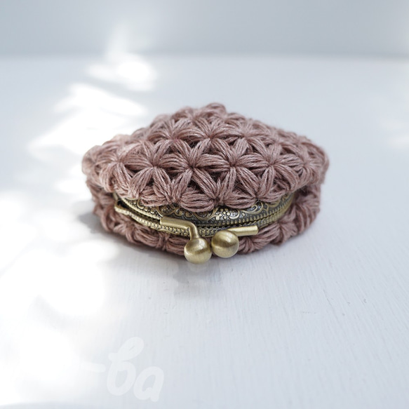 Ba-ba handmade Jasmine Stitch crochet coinpurse No.C1148 第5張的照片