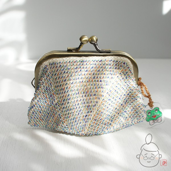 Ba-ba handmade Seedbeads crochet square coinpurse No.1343 第2張的照片