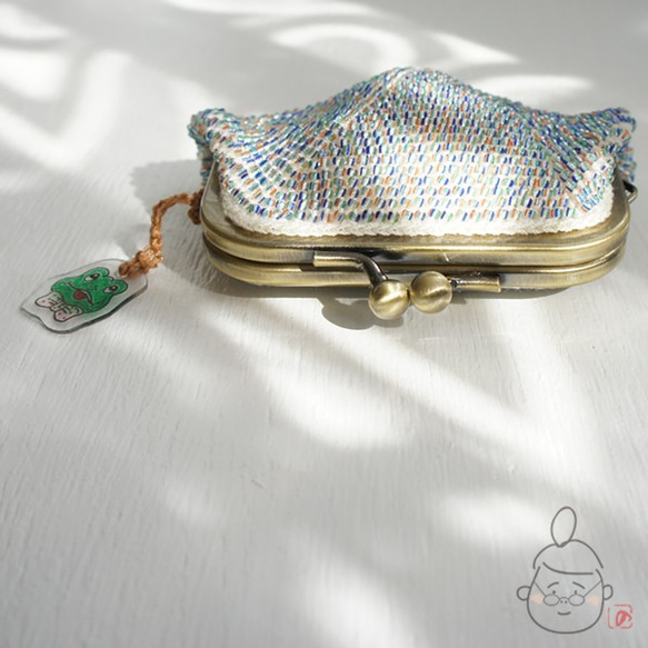 Ba-ba handmade Seedbeads crochet square coinpurse No.1343 第4張的照片