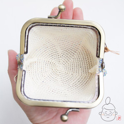 Ba-ba handmade Seedbeads crochet square coinpurse No.1343 第8張的照片