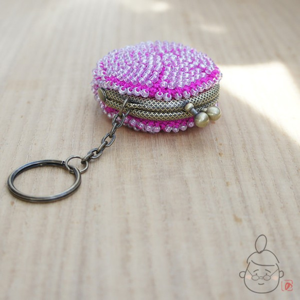 Ba-ba handmade Beads crochet mini-coinpurse No.812 第2張的照片