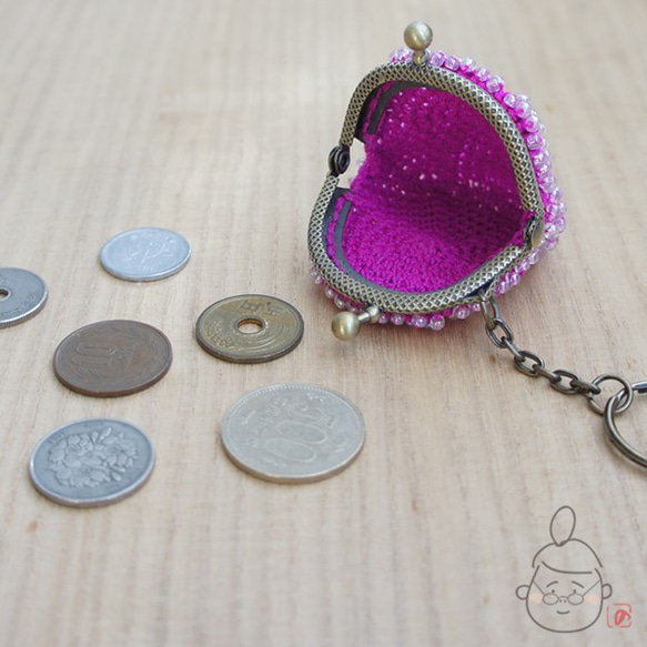 Ba-ba handmade Beads crochet mini-coinpurse No.812 第4張的照片