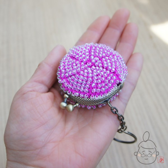 Ba-ba handmade Beads crochet mini-coinpurse No.812 第5張的照片