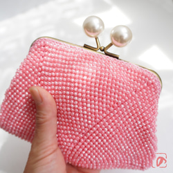 Ba-ba handmade Beads crochet pouch No.1495 第7張的照片