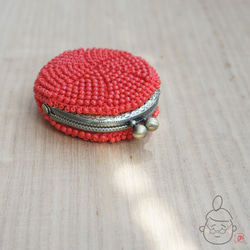 Ba-ba handmade Beads crochet round coincase No.1432 第3張的照片