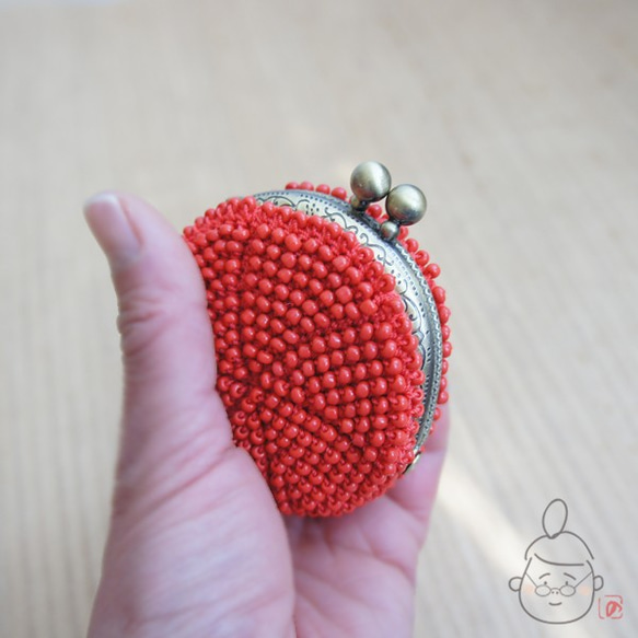 Ba-ba handmade Beads crochet round coincase No.1432 第7張的照片