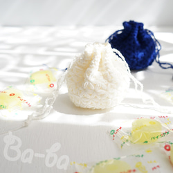 Ba-ba handmade  Crochet Drawstring mini-mini-mini bag  No.KP 第1張的照片