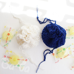 Ba-ba handmade  Crochet Drawstring mini-mini-mini bag  No.KP 第2張的照片