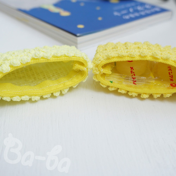 Ba-ba handmade picotte knitting zipper mini-pouch  No.MFP3 第5張的照片